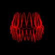 3d human red teeth - front view