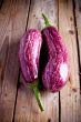 two fresh eggplants 