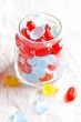 colorful candies in glass jar