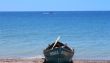 Blue fishing boat