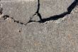 Cracked concrete surface