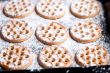 honey cookies on baking sheet