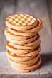 stack of honey cookies 