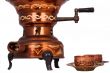 The Antique Samovar on the white background 