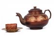 The Antique Samovar on the white background 