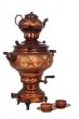 The Antique Samovar on the white background 