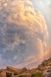 Spinning clouds in the sky