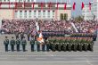 Russian soldiers march at parade on Victory Day