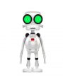 3d shinny and glossy robot on white background 