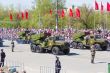 Russian military transport at parade Victory Day