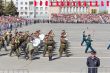 Russian military orchestra march at the parade