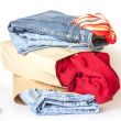 Shopping: jumper and jeans in paper packages