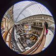 Moscow,Complete circular fisheye view of the trading floor