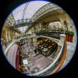 Moscow, Russia,  GUM shop trading floor of by fisheye view