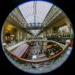 Moscow, Russia,  GUM shop trading floor of by fisheye view