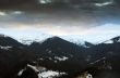 Winter evening mountain plateau landscape (Carpathian, Ukraine)