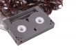 The Music Casette on the white background
