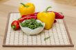 Sweet pepper and leaves of arugula