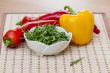 Sweet pepper and leaves of arugula