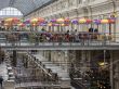 Moscow, GUM. Cafe in a trading floor of the GUM
