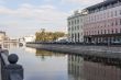 The river embankment Moscow and its reflection