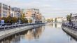 The river embankment Moscow and its reflection