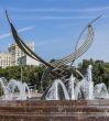 Moscow. The fountain on the square of Europe