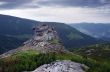 evening mountain plateau landscape (Carpathian, Ukraine) 