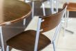 Tables and chairs in cafe in shopping center