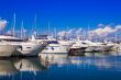 Антиб, France. A view of yachts in city port
