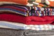  Pile of cashmere products on a counter