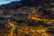 Monaco,  residential areas and port in the night