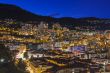 Monaco,  residential areas and port in the night