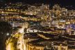 Monaco,  residential areas and port in the night