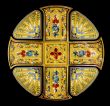 golden Holy cross decorated with gems