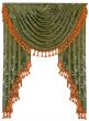 isolated textile window curtain