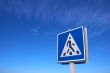 Road pedestrian crossing sign