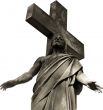 Ancient marble statue figure of Jesus Christ