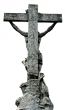 Ancient marble statue of crucified Jesus Christ