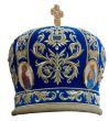 Blue mitre  solemn headgear of the orthodox bishop