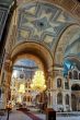 interior of aged russian orthodox cathedral