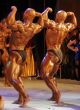 group of muscular male torsos