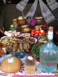 Traditional Ukrainian festive dinner meals