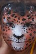 girl kid face with painted panther