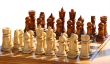 chess figurines on playing board