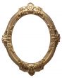 empty oval golden handmade frame