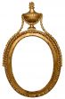  empty oval golden handmade frame