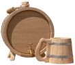 elegant handmade barrel and beer mug