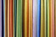 Row of colored textile materials