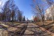 Pushkino, Russia. City spring landscape, fisheye view